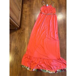 Woman’s daytrip maxi dress size medium coral color